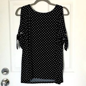 DKNY Polka Dot Short-Sleeve Blouse